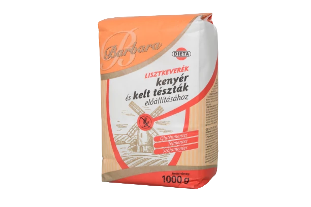 Barbara Gluténmentes Lisztkeverék kenyér és kelt tésztákhoz 1000 g 