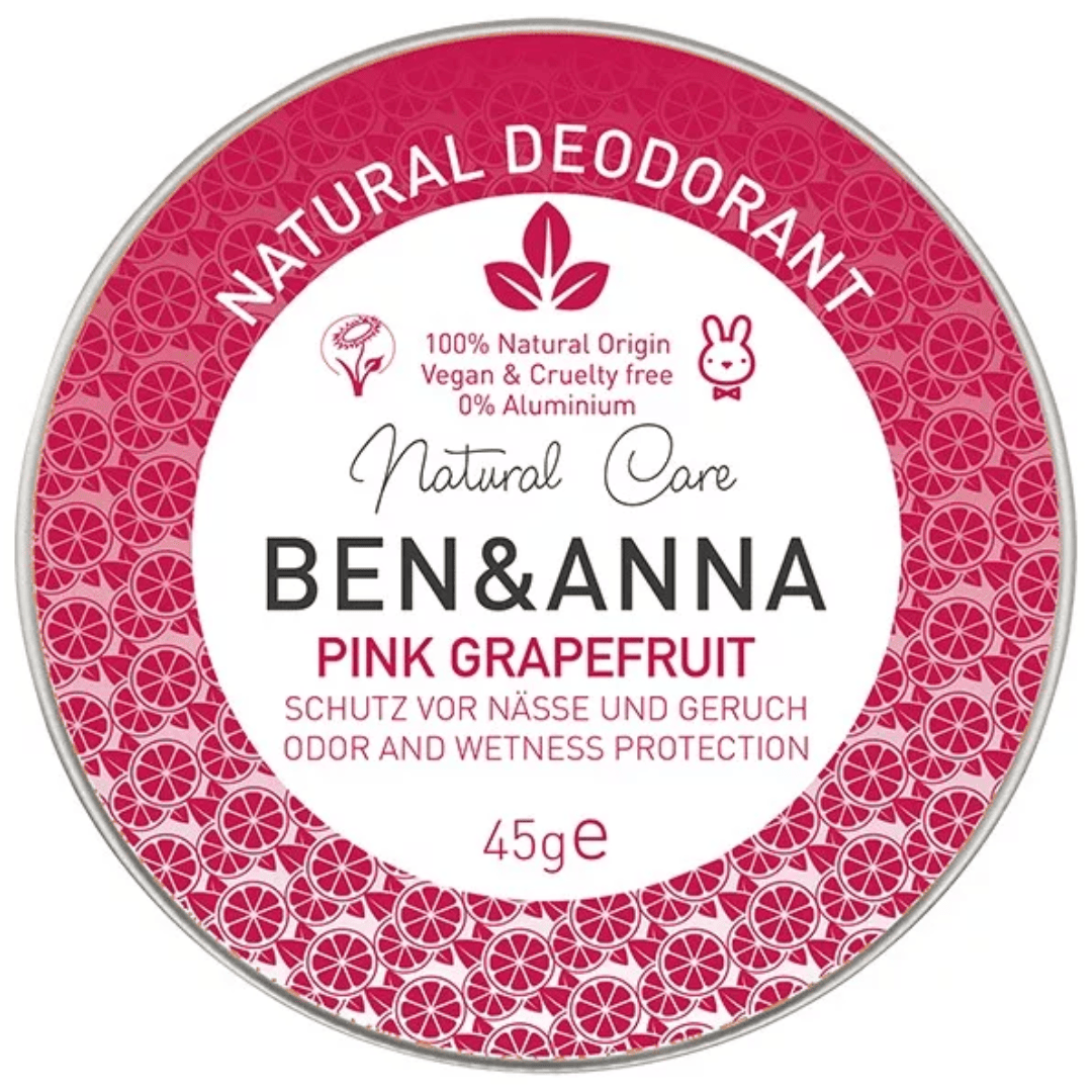 BEN&ANNA Pink Grapefruit natúr tégelyes krémdezodor 45 g
