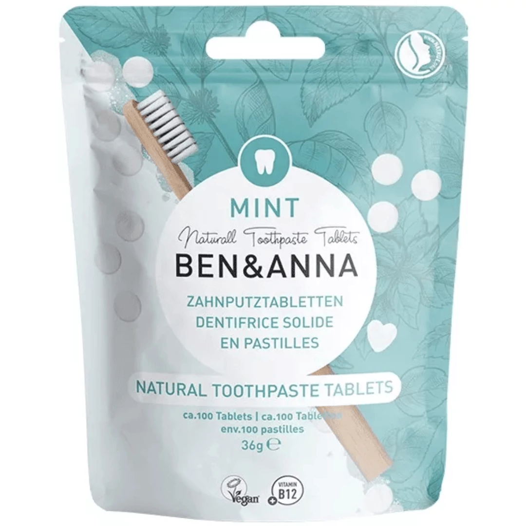 BEN&ANNA Mentás Fogkrém tabletta b12 vitaminnal 36 g