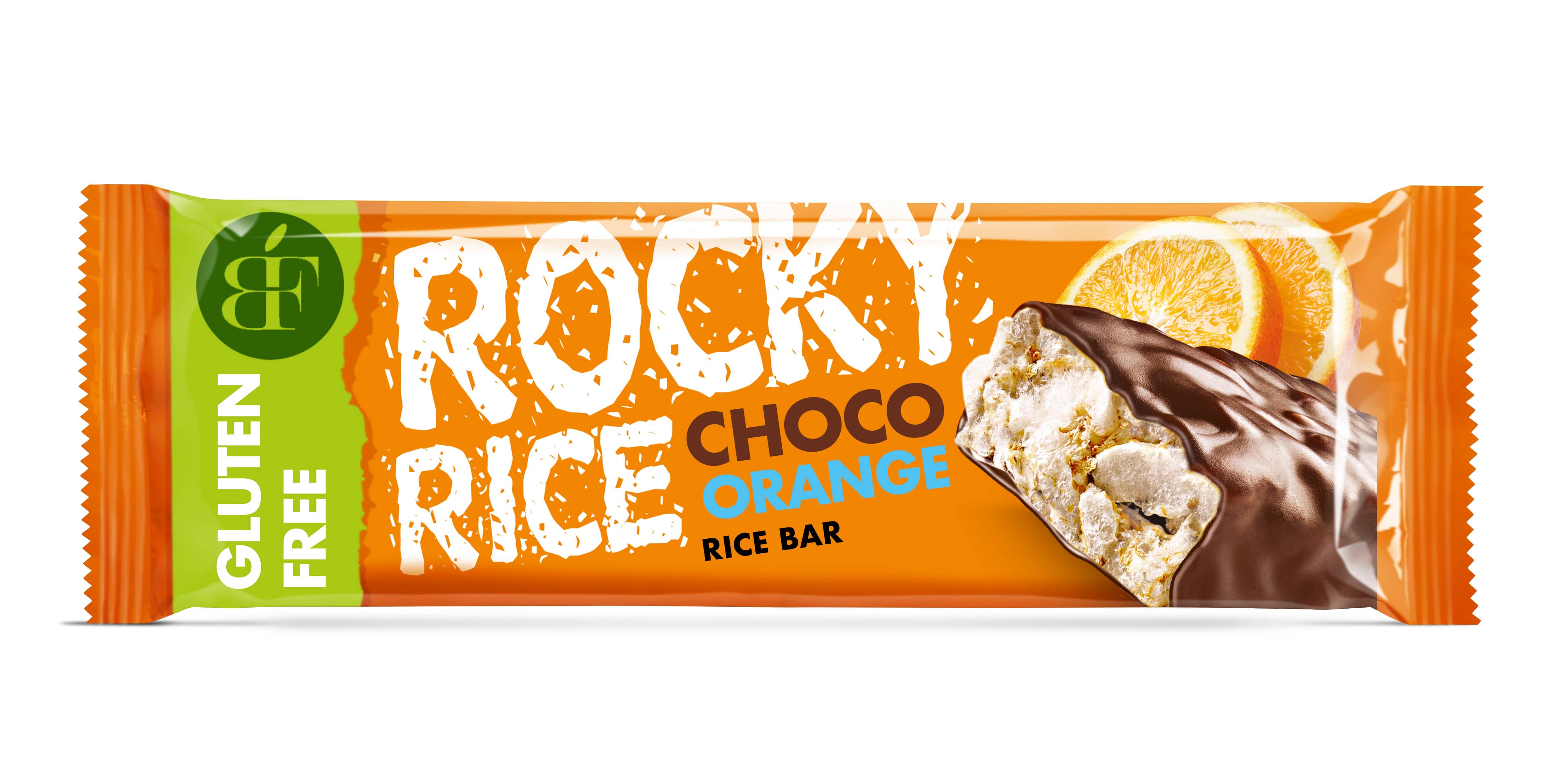 Benlian Rocky Rice- NARANCS ízű puff.rizs szelet csok.bev. 18 g