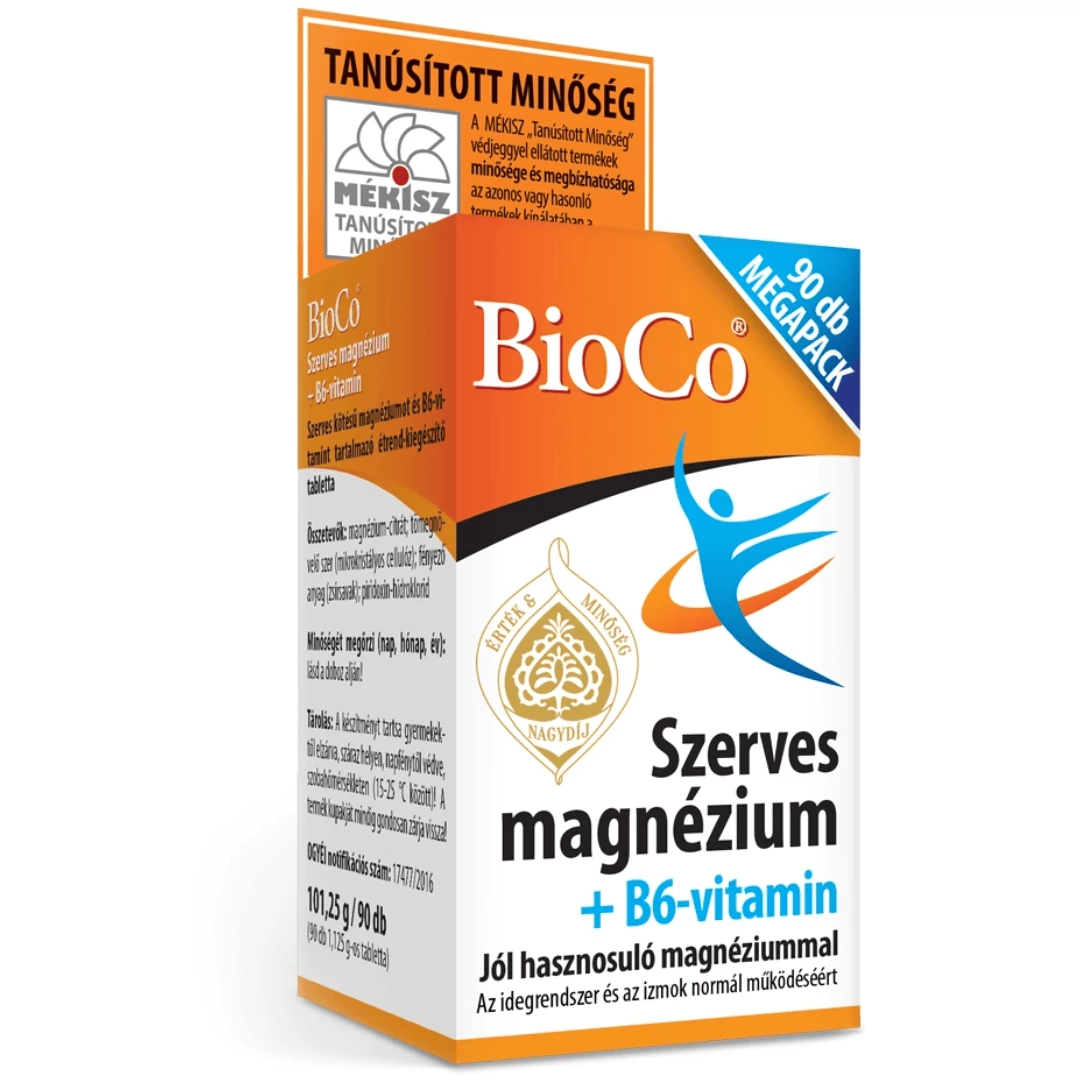 BioCo Szerves magnézium+B6-vitamin MEGAPACK - 90 db 