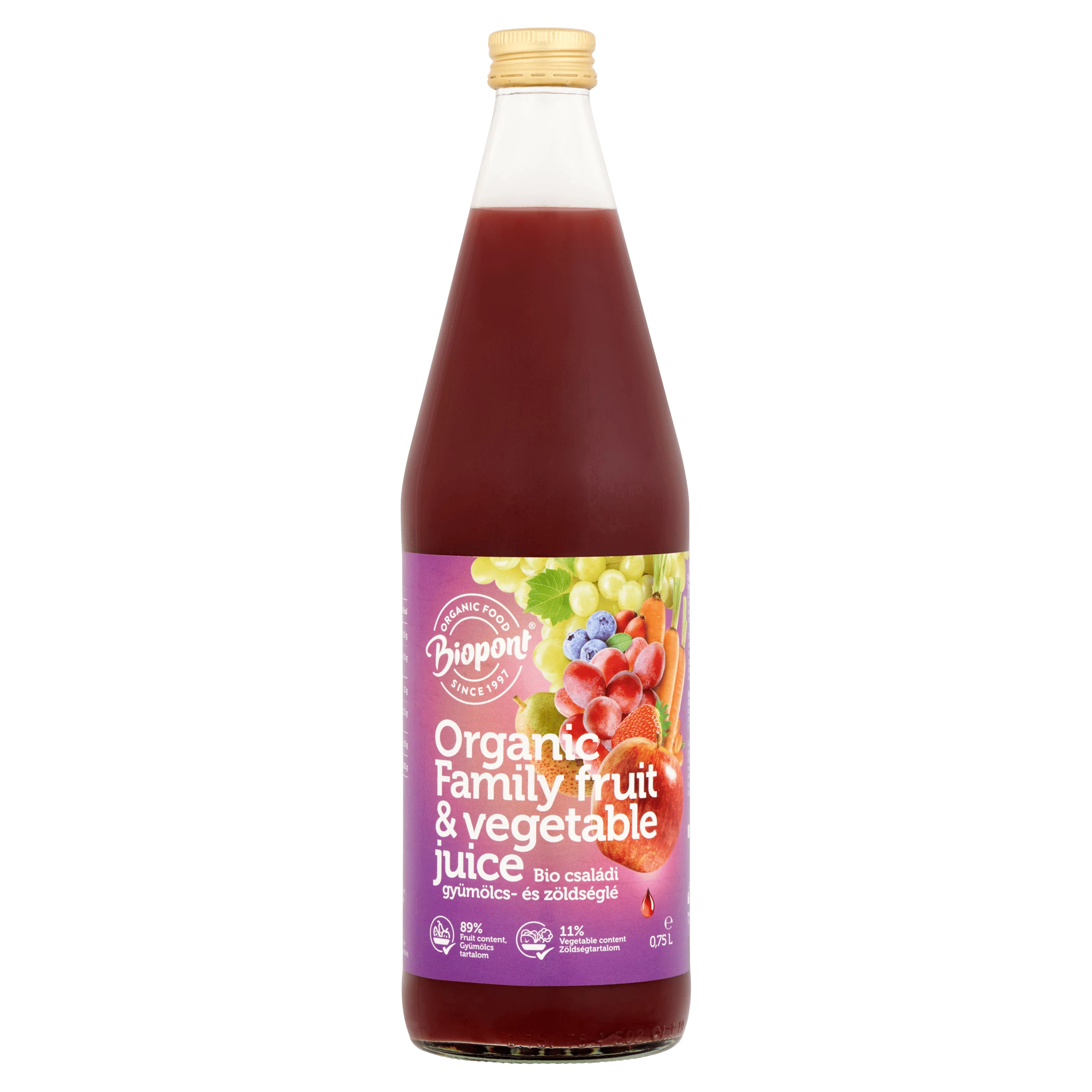 Biopont Családi gyümölcs- és zöldséglé 750 ml