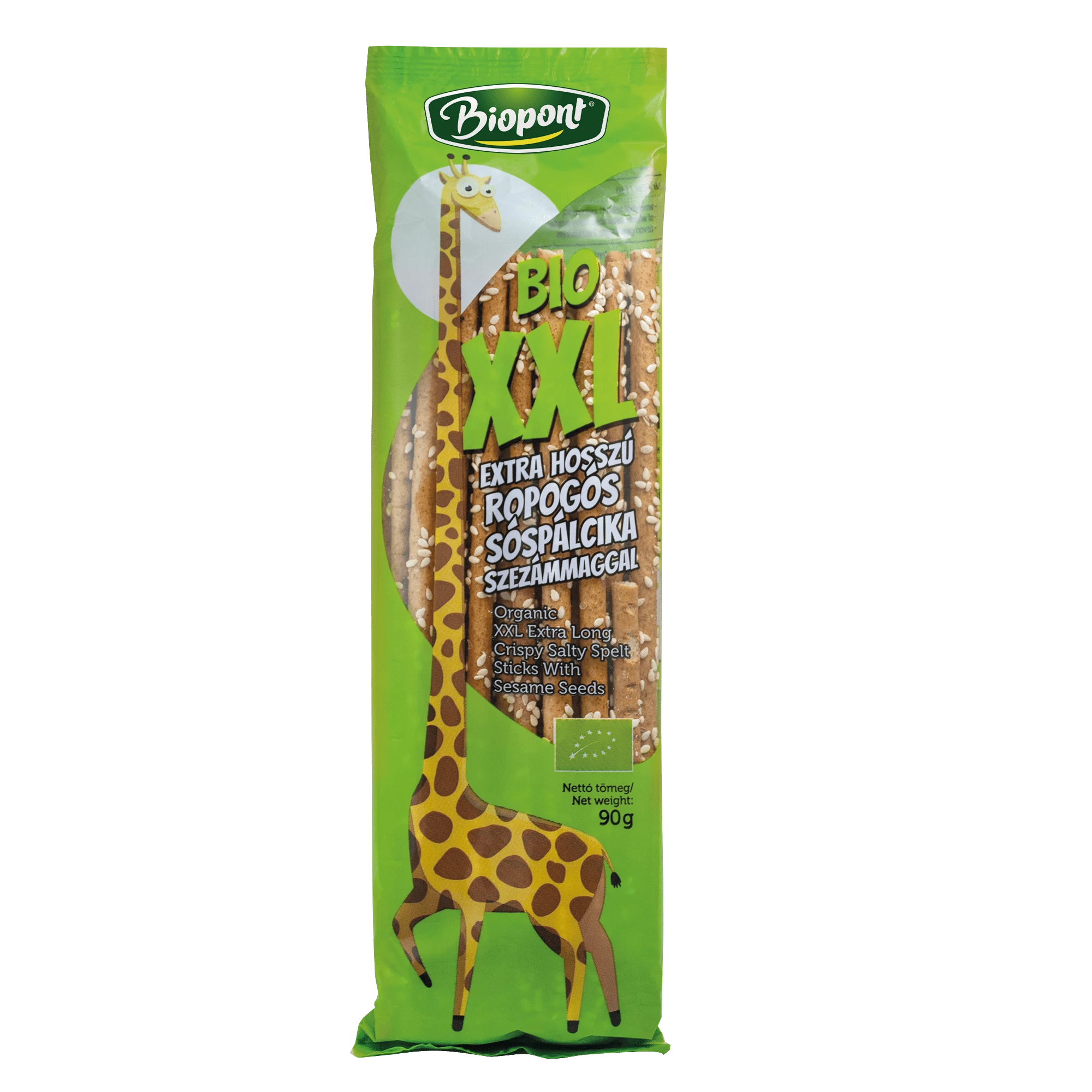Biopont XXL Extra hosszú szezámmagos ropogós sóspálcika 90 g