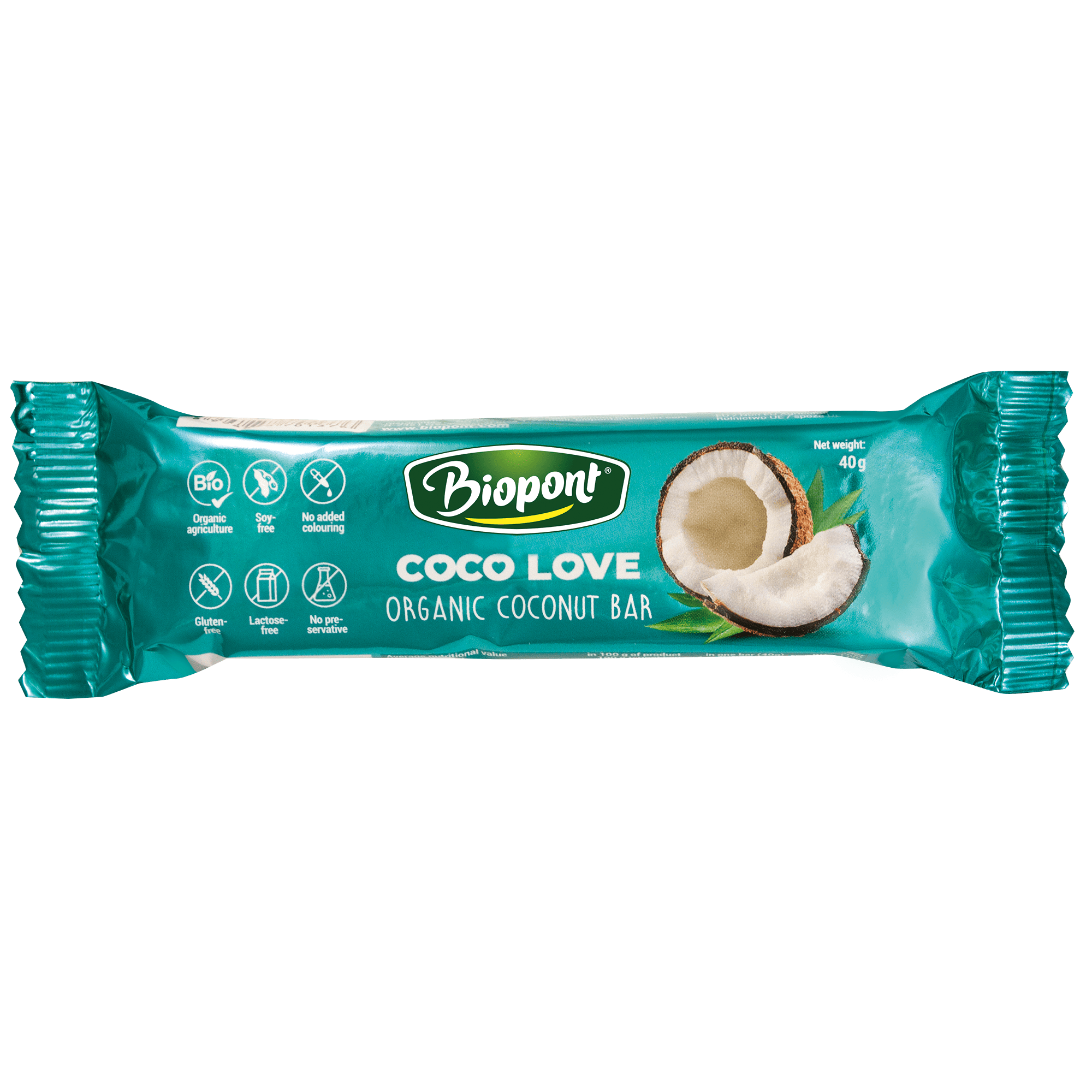 Biopont Kókuszos szelet (gluténmentes) 40 g