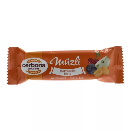 Cerbona Müzliszelet Gyümölcsös 20 g