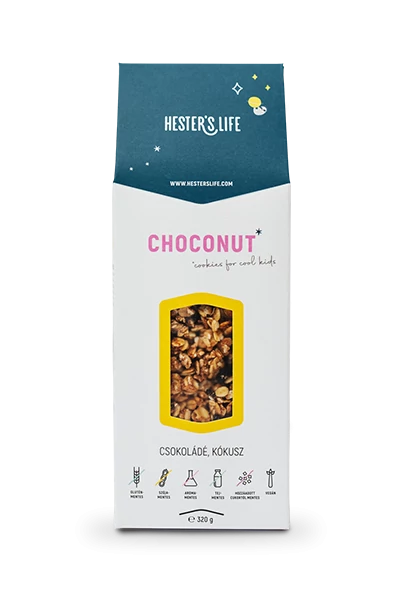 Hester's life Choconut cookies - Csokoládés-kókuszos gabonapehely 320 g