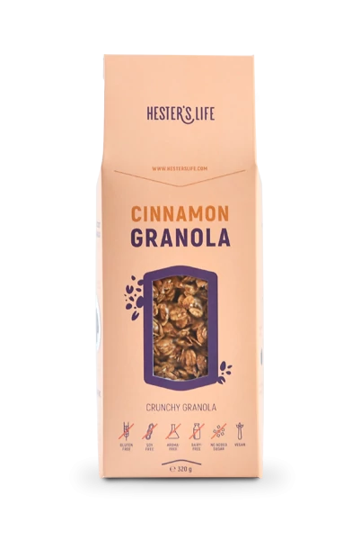 Hester’s life cinnamon granola – fahéjas granola 320 g