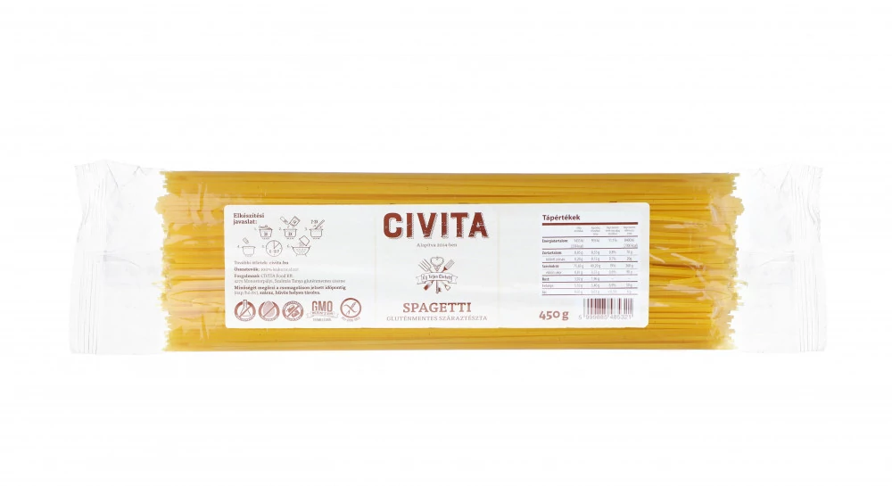 CIVITA Gluténmentes kukorica száraztészta spagetti 450 g