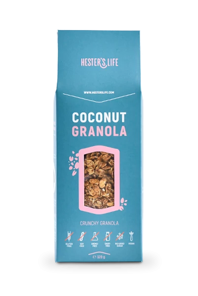 Hester’s life coconut granola – kókuszos granola 320 g