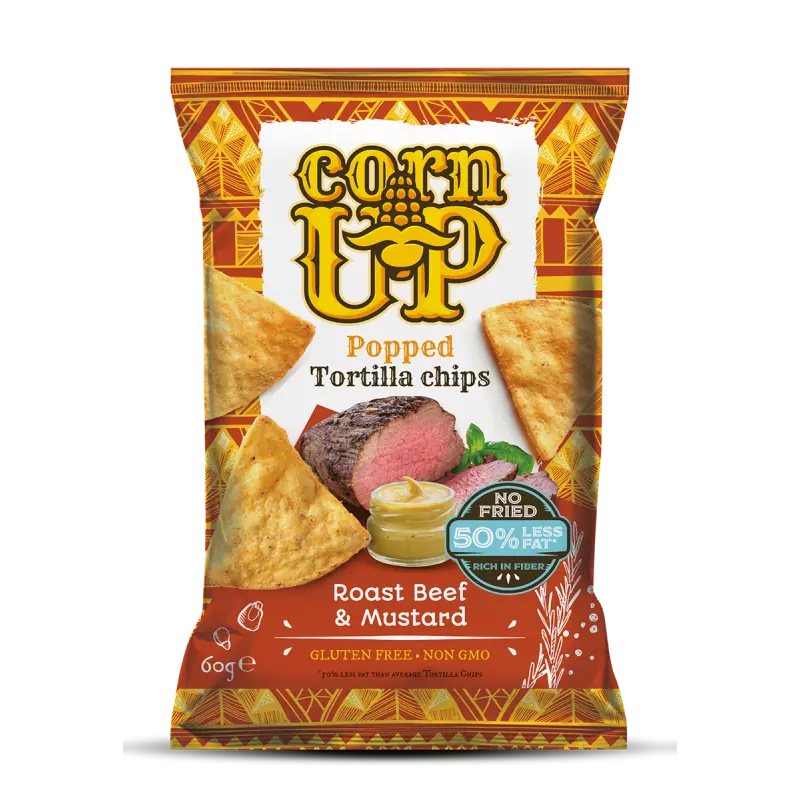 Corn Up Tortilla chips Marhahús és mustár ízű 60 g