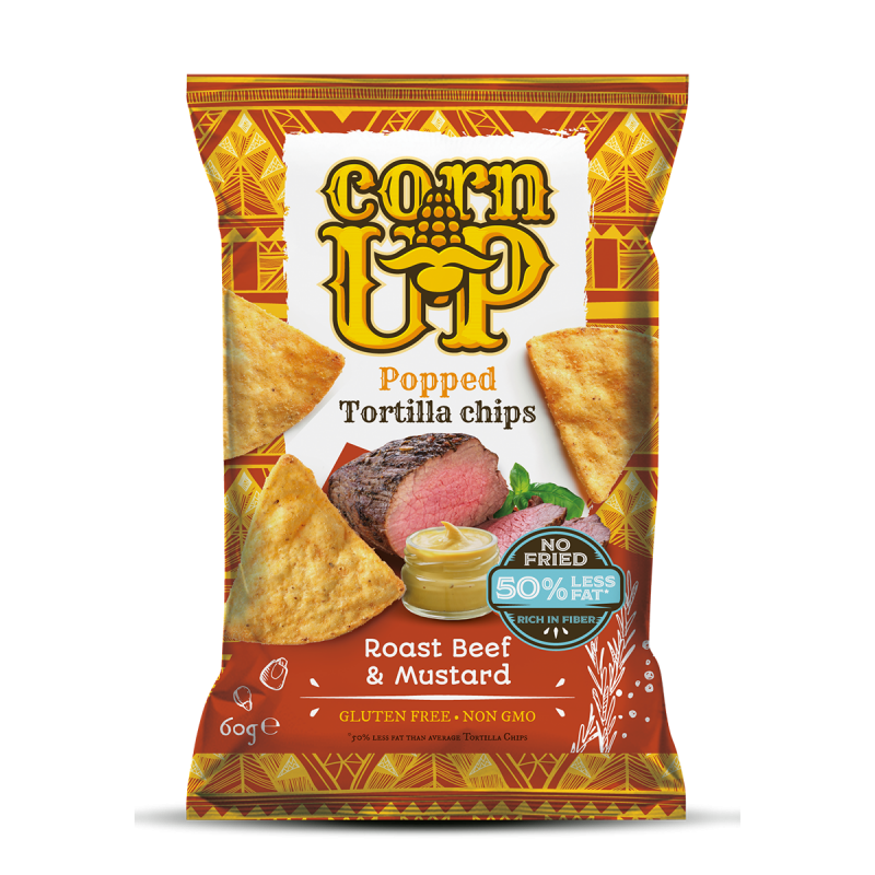 Corn Up Tortilla chips Marhahús és mustár ízű 60 g