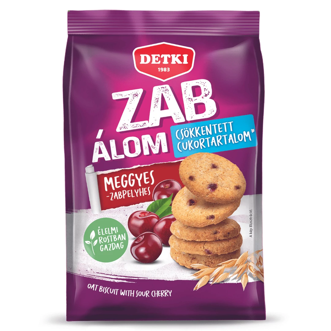 Detki Zab-álom meggyes-zabpelyhes omlós keksz 150g