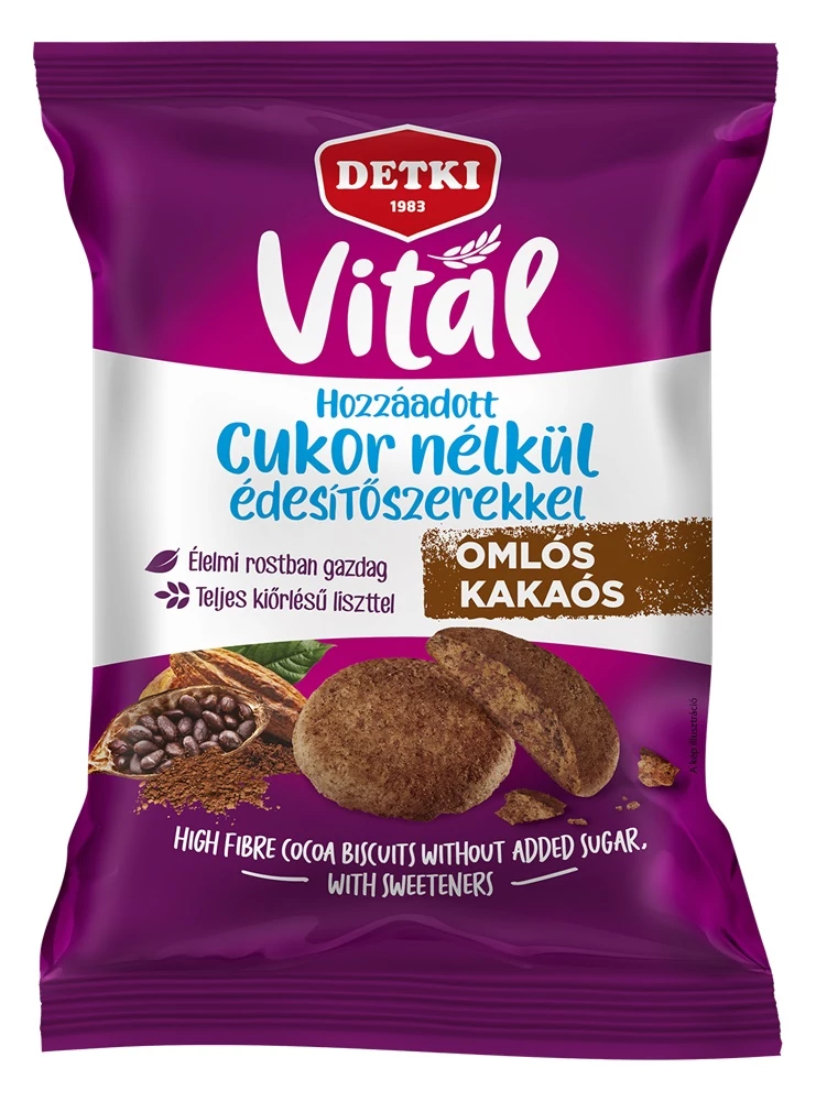 Detki VITÁL HCN édes kakaós omlós keksz 180 g