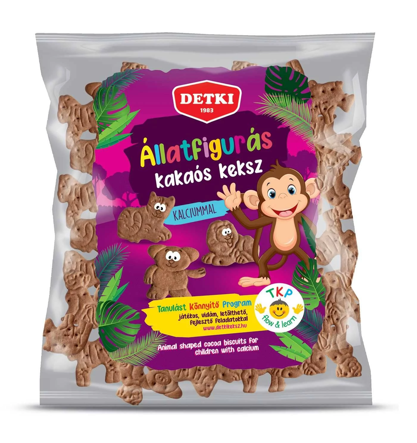 Detki állatfigurás háztartási kakaós keksz 160g