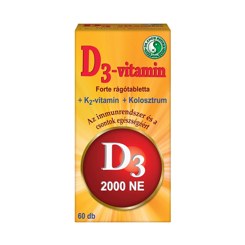 Dr. Chen D3-vitamin forte (D-vitamin rágótabletta) - 60 db