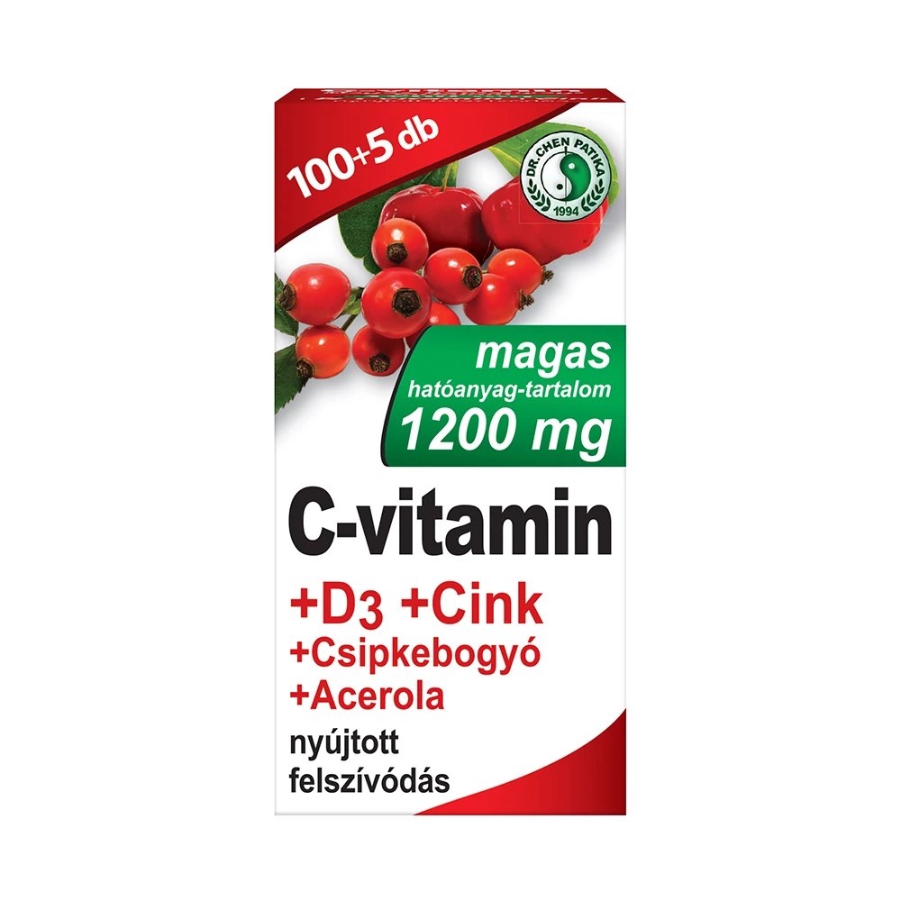 Dr. Chen 1200 mg c-vitamin + d3-vitamin - 105 db