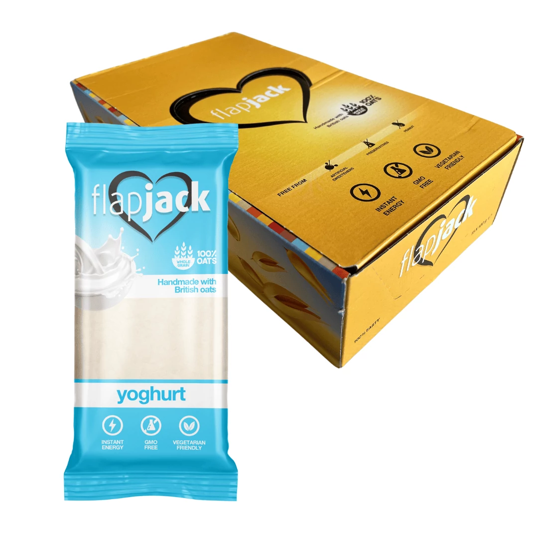Flapjack Joghurt ízű zabszelet fehér bevonóba mártva kínáló 15x100g (2db ajándék)