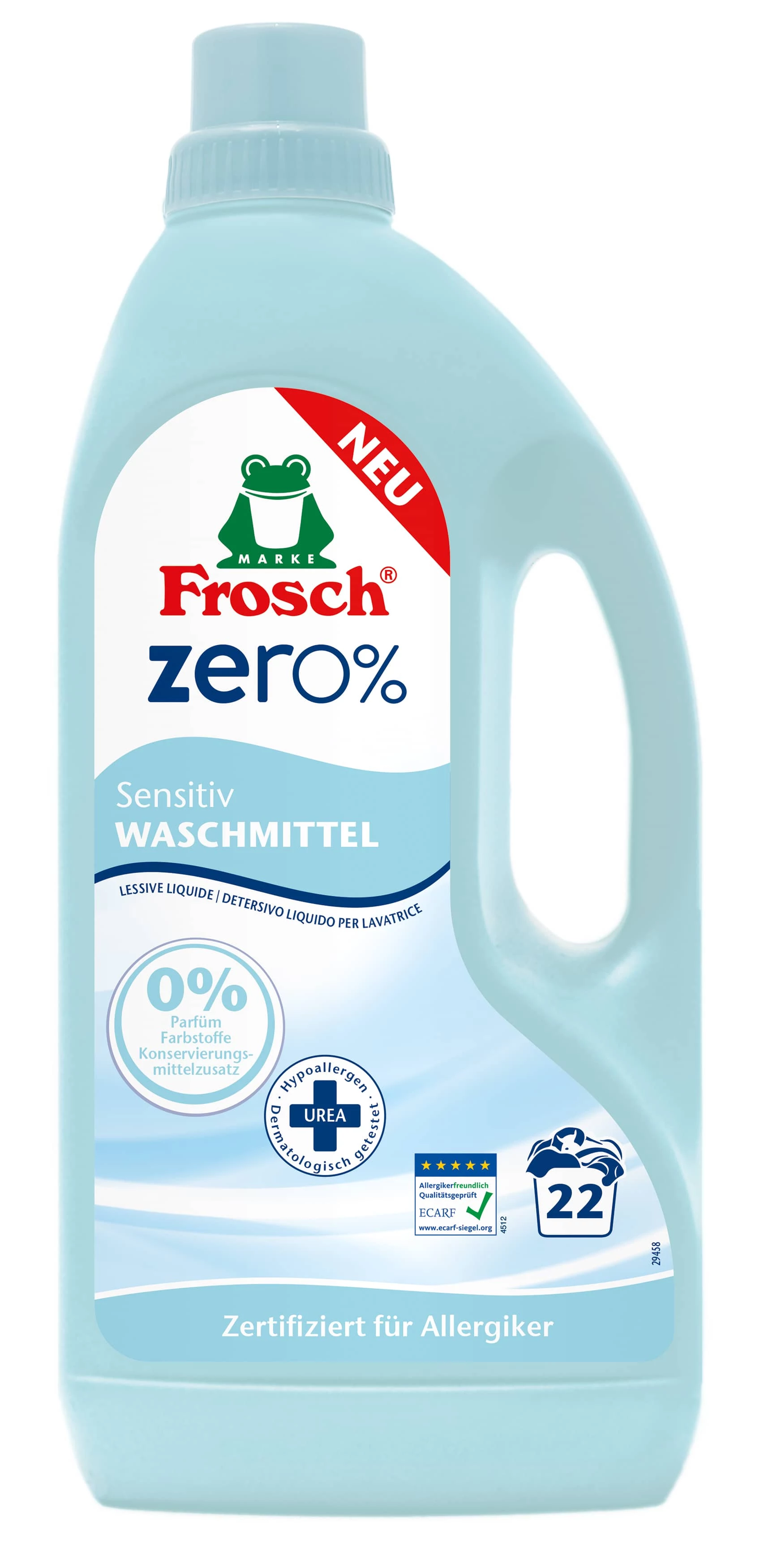 Frosch Zero % folyékony mosószer Urea 1500 ml 