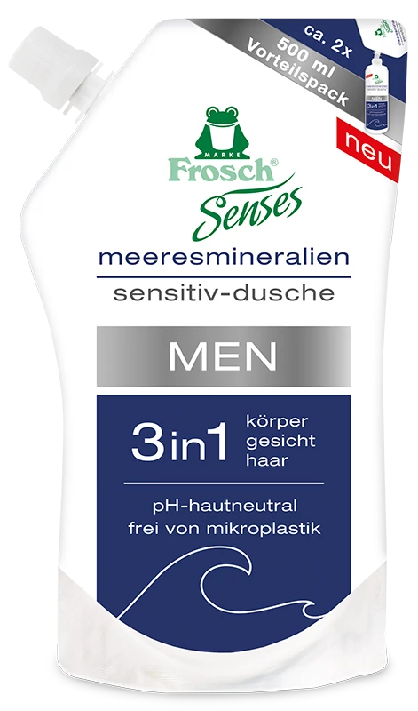 Frosch tusfürdő érzékeny bőrre Férfiaknak utántöltő 500 ml