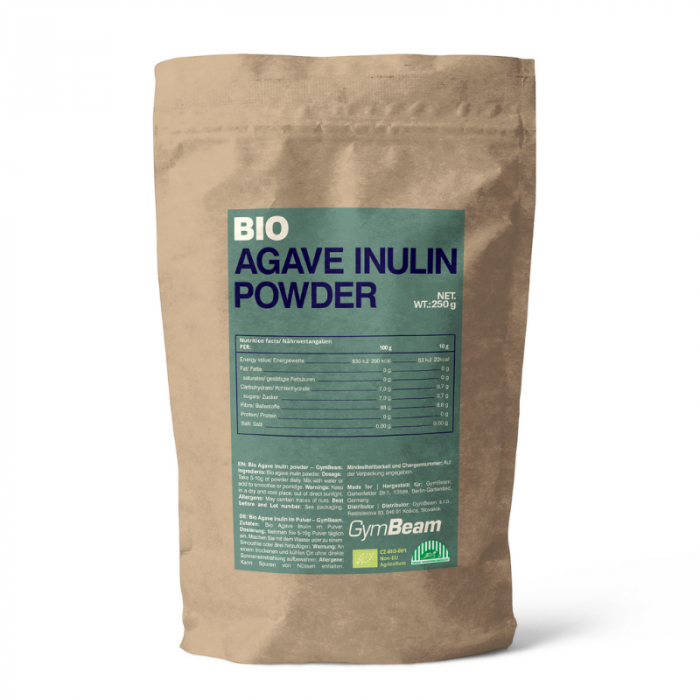 GymBeam BIO Agavé Inulinpor 250 g