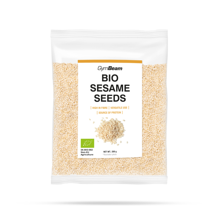 GymBeam BIO Hántolt Szezámmag 200 g