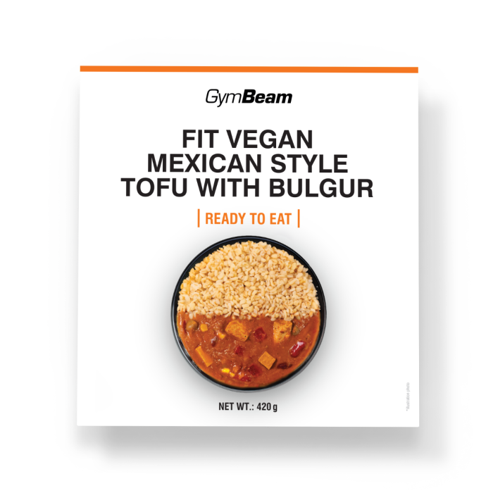 GymBeam FIT Vegán tofu bulgurral mexikói módra 420 g