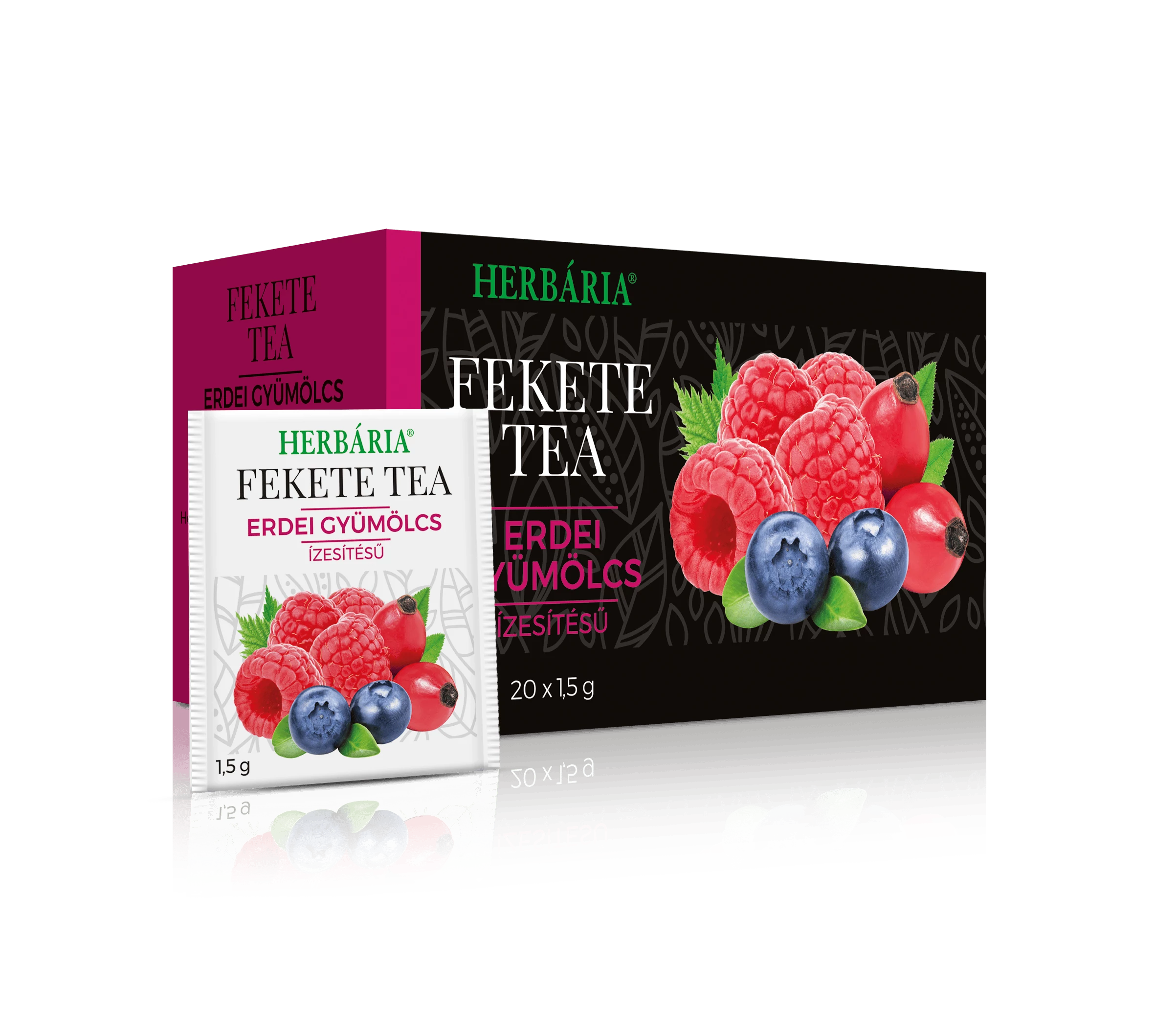 Herbária Erdei gyümölcs ízesítésű fekete tea