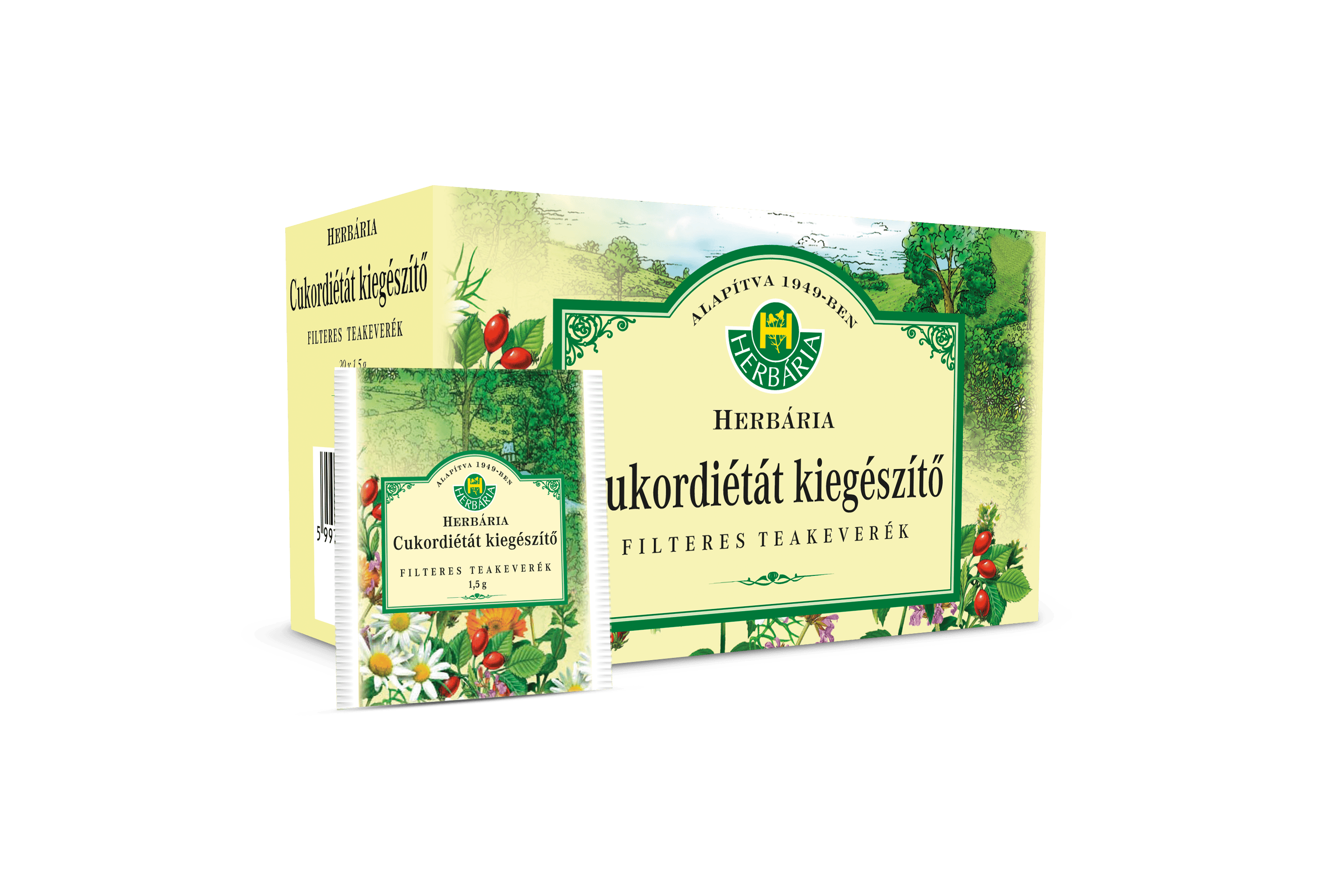 Herbária Cukordiétát kiegészítő filteres teakeverék
