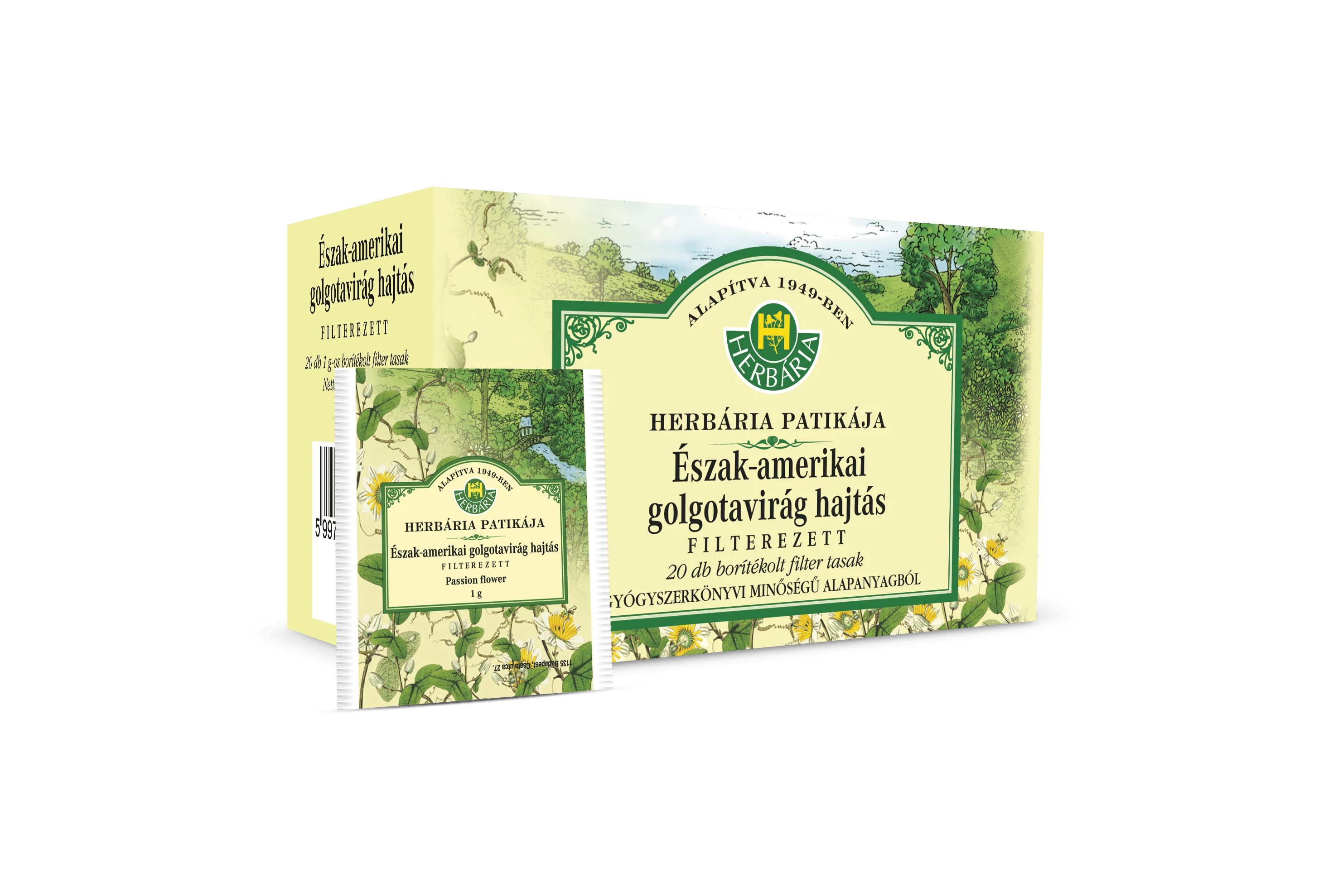 Herbária Észak-amerikai golgotavirág hajtás (Passiflorae herba) filteres
