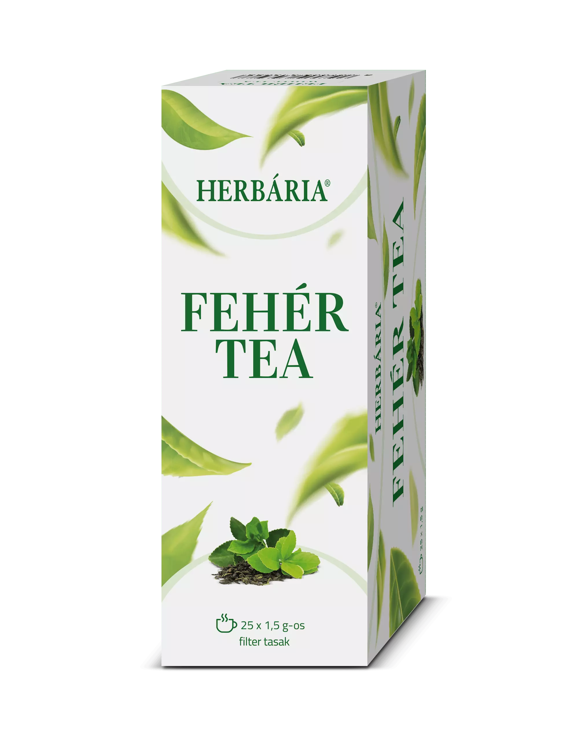 Herbária Fehér tea filteres