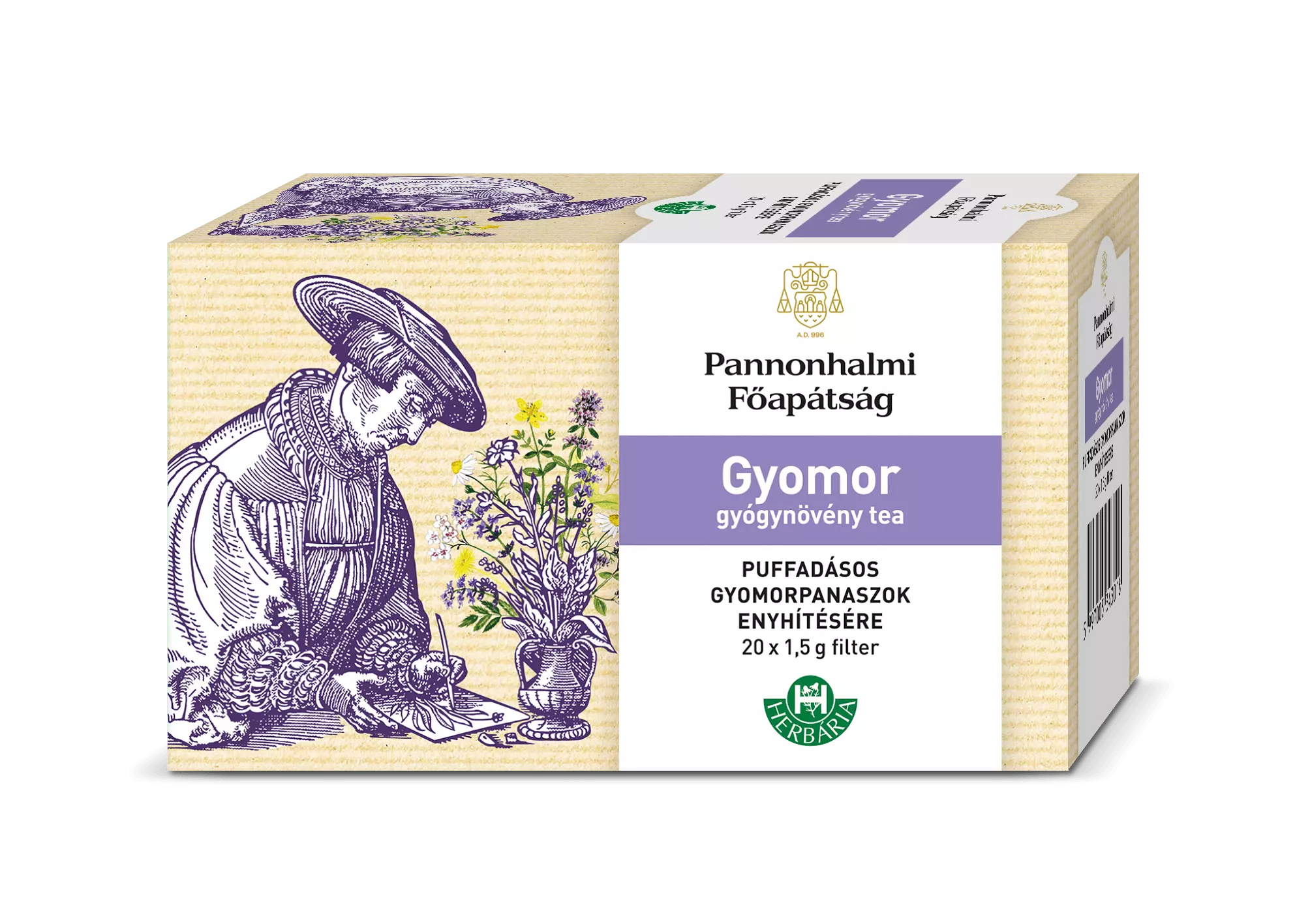 Herbária Pannonhalmi Gyomor gyógynövény tea