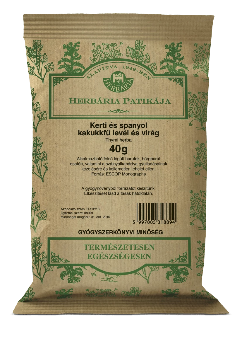 Herbária Kerti és spanyol kakukkfű levél és virág (Thymi herba) 40 g