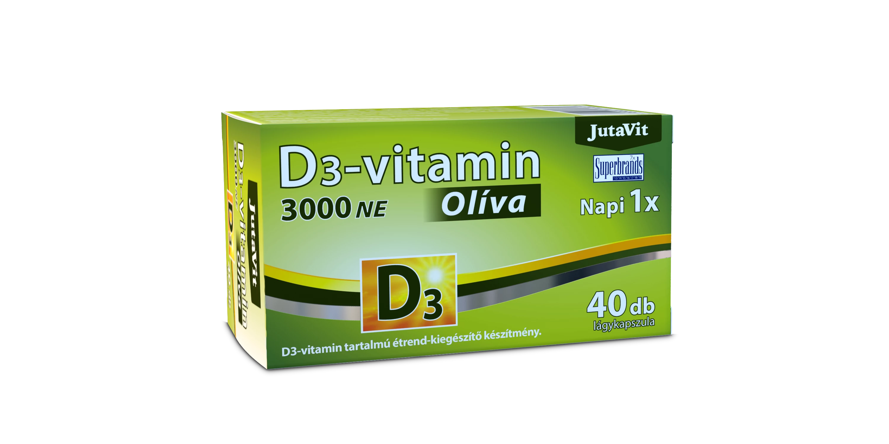 JutaVit D3-vitamin 3000NE (75µg) Olíva - 40 db É-K