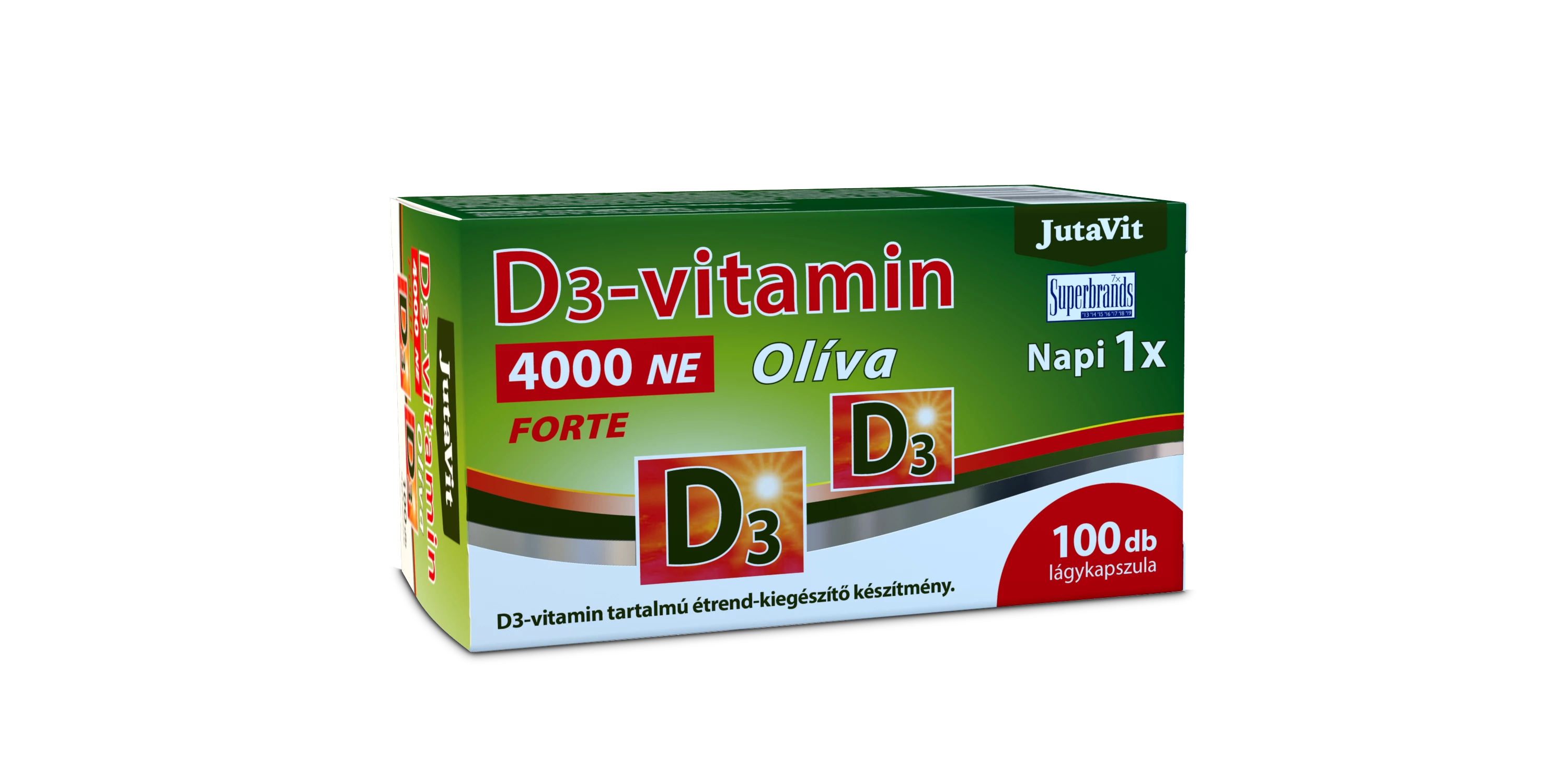 JutaVit D3-vitamin 4000NE (100µg) Olíva Forte - 100 db É-K.