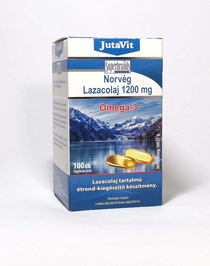 JutaVit Norvég lazacolaj 1200 mg Omega 3 - 100 db