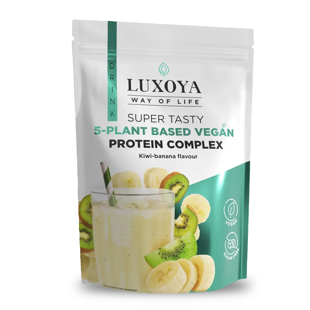 LUXOYA Vegán fehérje italpor 450 g - Kiwi-Banán ízű