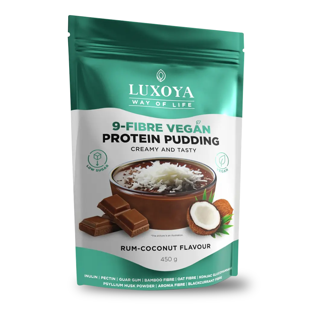 LUXOYA 9-Fibre Vegan Protein Pudding 450 g - Rum-Kókusz ízű