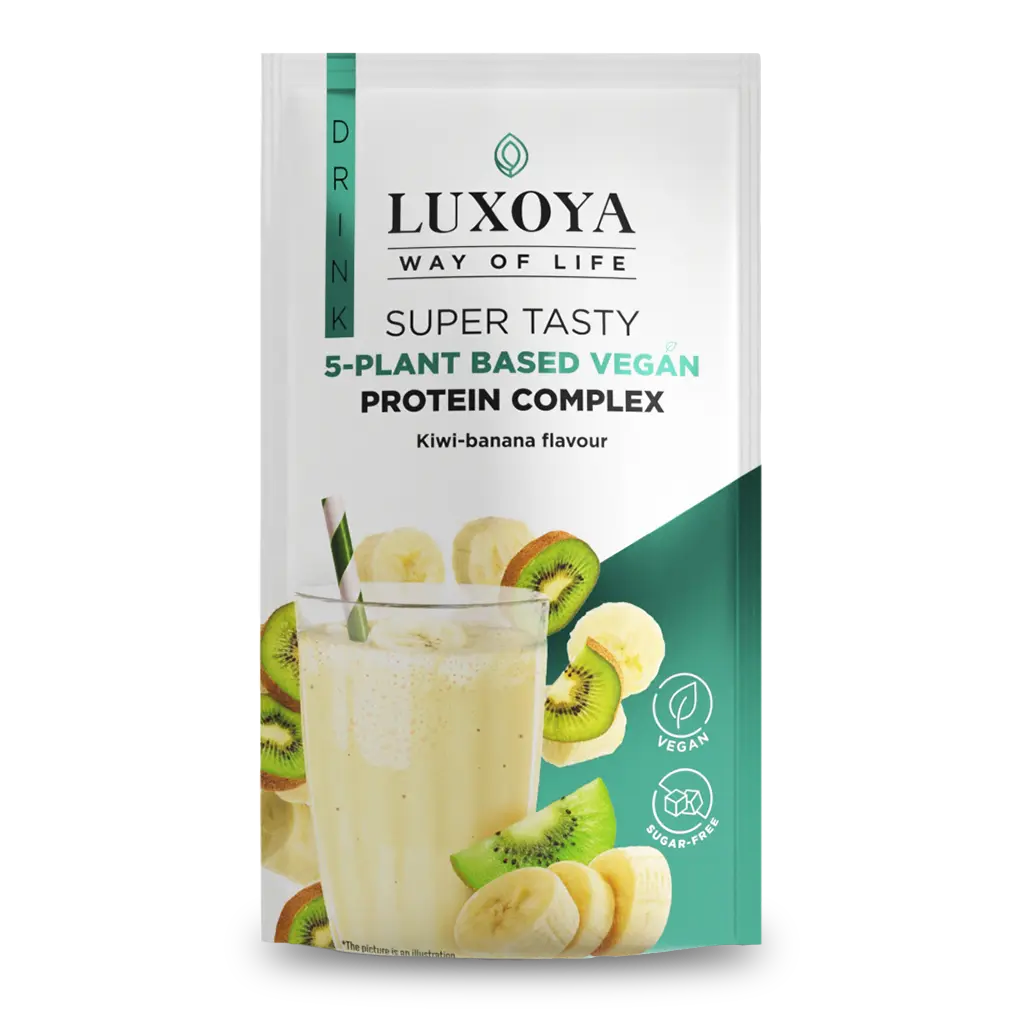 LUXOYA Vegán fehérje italpor 30 g - Kiwi-Banán ízű