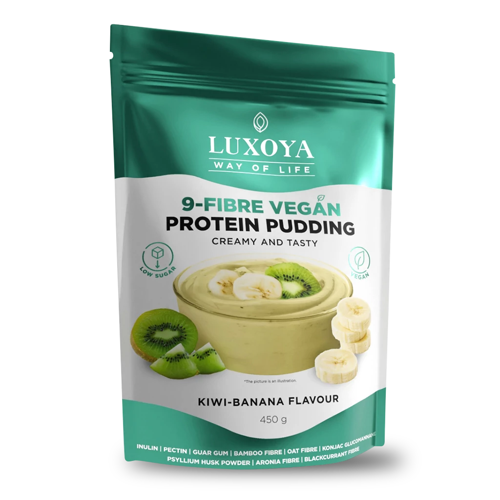 LUXOYA 9-Fibre Vegan Protein Pudding 450 g - Kiwi-Banán ízű