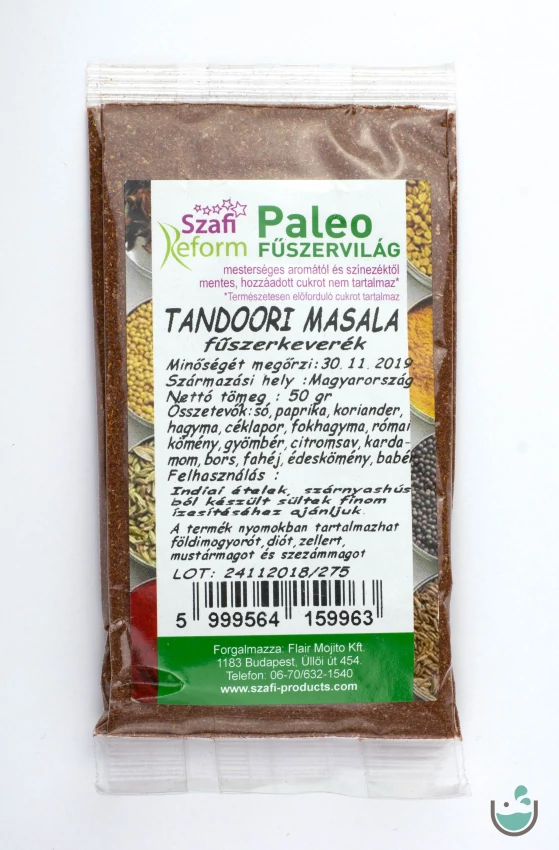 Szafi Reform paleo tandoori masala fűszerkeverék 50 g
