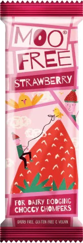 Moo Free Mini moo tejmentes epres csokoládé szelet 20 g