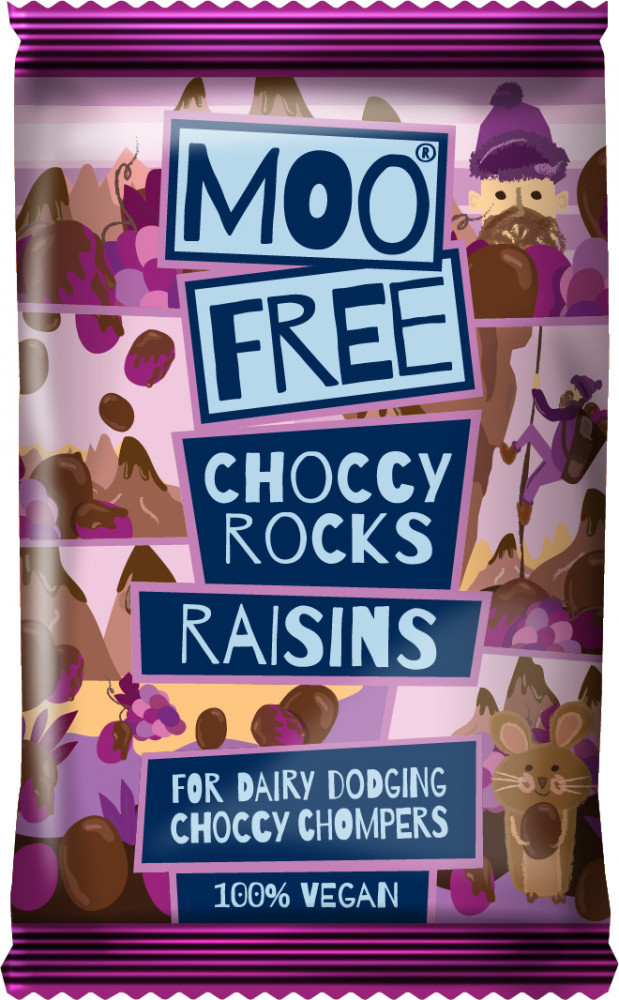 Moo Free Choccy rocks - raisins 35 g