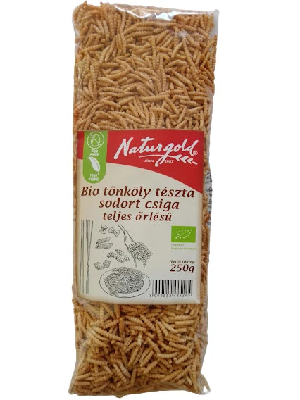 NaturGold Bio tönköly tészta sodort csiga teljes őrlésű 250 g