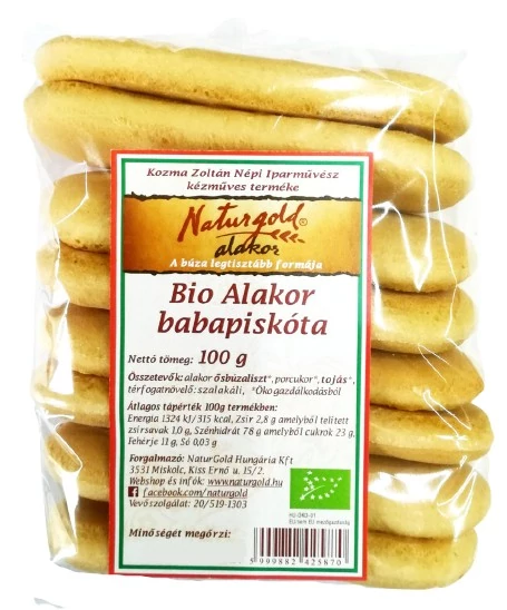 NaturGold Bio alakor ősbúza babapiskóta 100 g
