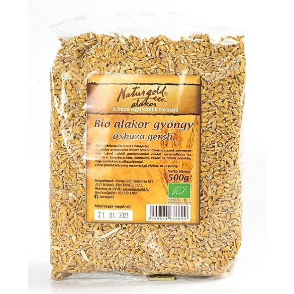 NaturGold Bio alakor ősbúza gersli (gyöngy) 500 g