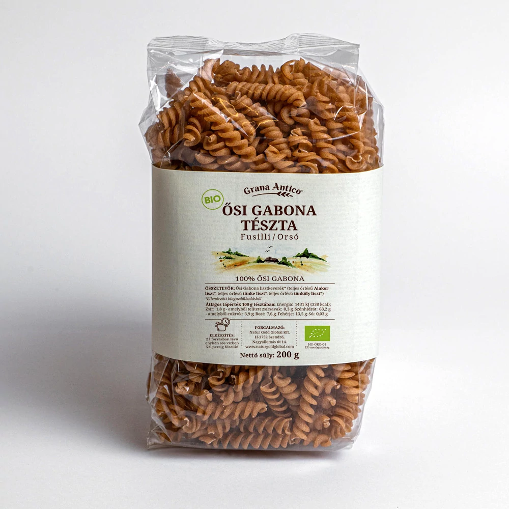 Grana Antico Bio ősi gabona tészta, fussili/orsó 200 g 