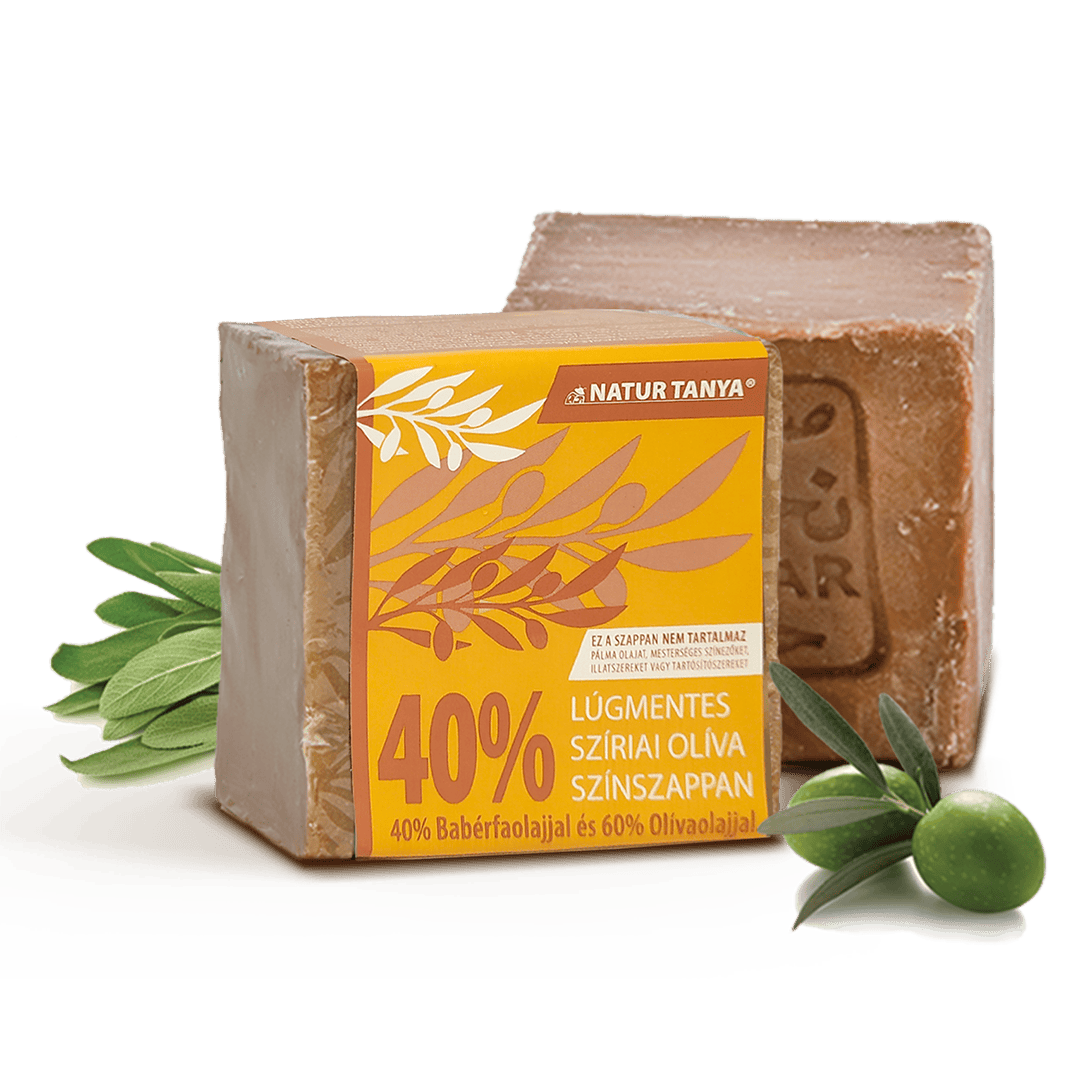Natur Tanya® Lúgmentes Színszappan - 40%-os bio babérfaolaj tartalom 185 g