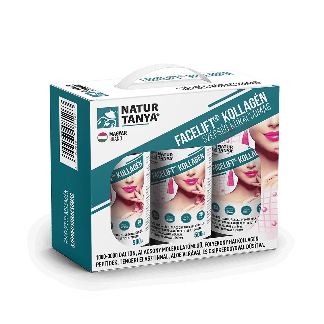 Natur Tanya® Facelift® kollagén 60 napos szépség kúracsomag  3 X 500ml 