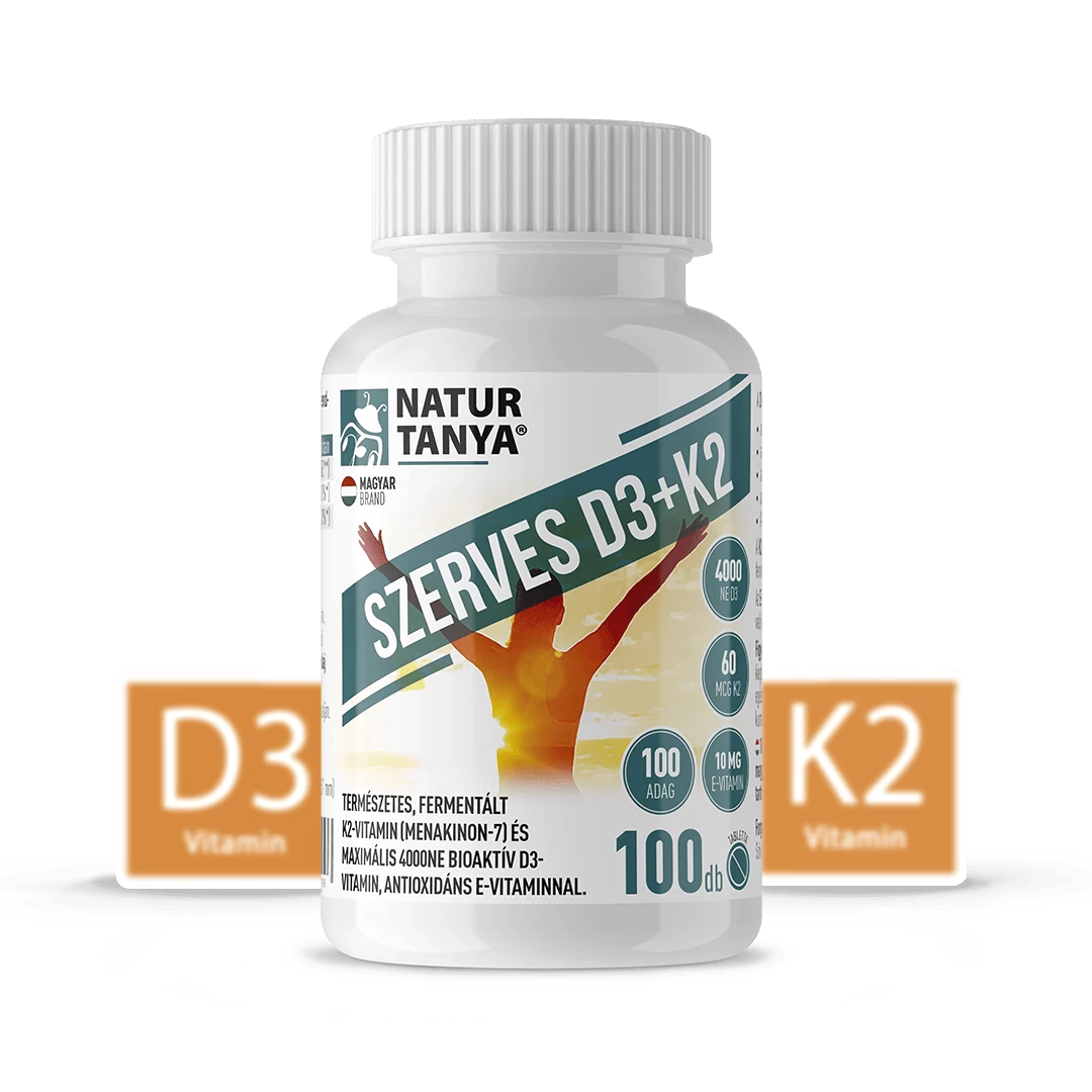 Natur Tanya® Szerves D3 és K2-vitamin 100 db