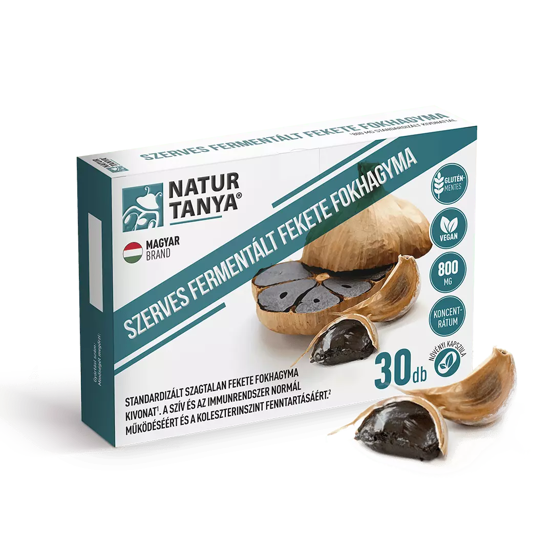 Natur Tanya® Fermentált Fekete Fokhagyma 800 mg 